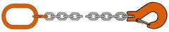 Pewag - 5' Long x 10" Wide, 4,300 Lb Basket Capacity, 4,300 Lb Vertical Capacity, Alloy Steel Web Sling - SOS Chain Sling, 9/32" Diam Chain, Self-Colored, with Sling Hook & Master Link - Americas Industrial Supply