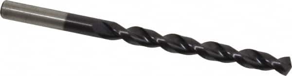 Cleveland - 9/32" 135° Cobalt Jobber Drill - TiAlN Finish, Right Hand Cut, Parabolic Flute, Straight Shank, 4-1/4" OAL, Split Point - Americas Industrial Supply