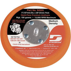 Dynabrade - 5" Diam Hook & Loop Disc Backing Pad - Medium Density, 13,000 RPM - Americas Industrial Supply