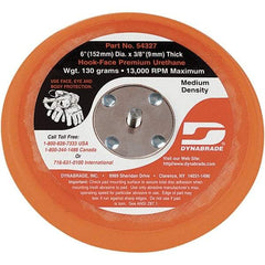 Dynabrade - 6" Diam Hook & Loop Disc Backing Pad - Medium Density, 13,000 RPM - Americas Industrial Supply