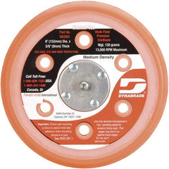 Dynabrade - 6" Diam Hook & Loop Disc Backing Pad - Medium Density, 13,000 RPM - Americas Industrial Supply