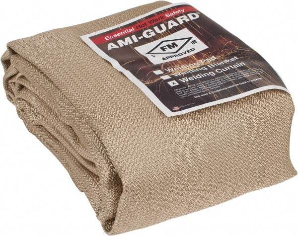Auburn Mfr - 10' High x 6' Wide x 0.04" Thick Silica Welding Curtain - Tan, Grommet - Americas Industrial Supply
