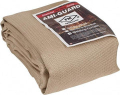 Auburn Mfr - 10' High x 6' Wide x 0.04" Thick Silica Welding Curtain - Tan, Grommet - Americas Industrial Supply