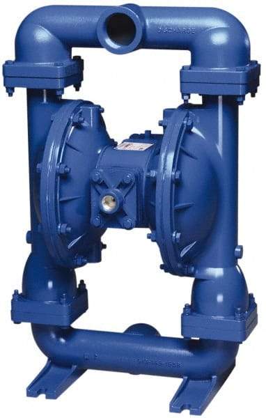 SandPIPER - 2" NPT, Metallic, Air Operated Diaphragm Pump - PTFE Diaphragm, Aluminum Housing - Americas Industrial Supply