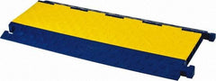 Hubbell Wiring Device-Kellems - 5 Channel, T-Shaped, Drop Over Cable Ramp - 36 Inch Long x 17-1/2 Inch Wide x 1.95 Inch High, Yellow and Blue - Americas Industrial Supply