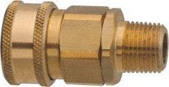 Parker - 1 Thread Brass Hydraulic Hose MPT Fitting - 1,750 psi - Americas Industrial Supply