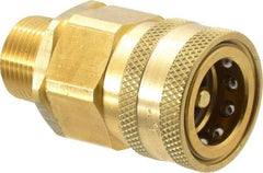 Parker - 3/4 Thread Brass Hydraulic Hose MPT Fitting - 2,000 psi - Americas Industrial Supply