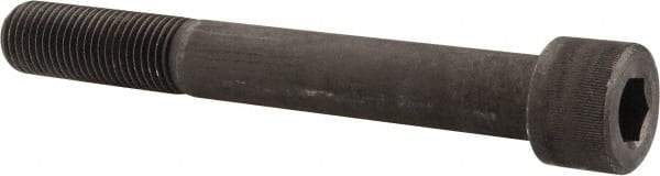 Value Collection - 1-1/4 - 7 UNC Hex Socket Drive, Socket Cap Screw - Alloy Steel, Black Oxide Finish, Partially Threaded, 10" Length Under Head - Americas Industrial Supply