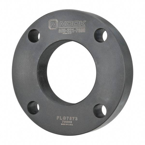 Nook Industries - 4.94" Flange OD x 0.9" Thickness Precision Acme Mounting Flange - For 2-4 Bars, 4 Mounting Holes, Steel - Americas Industrial Supply