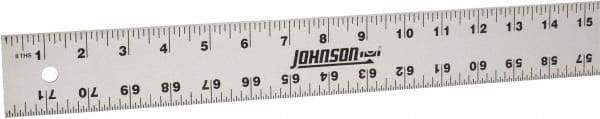 Johnson Level & Tool - 72" Long, 1/8, 1/16" Graduation, Aluminum Rule - English Graduation Style, Gray, Anodized Finish - Americas Industrial Supply