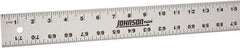 Johnson Level & Tool - 72" Long, 1/8, 1/16" Graduation, Aluminum Rule - English Graduation Style, Gray, Anodized Finish - Americas Industrial Supply