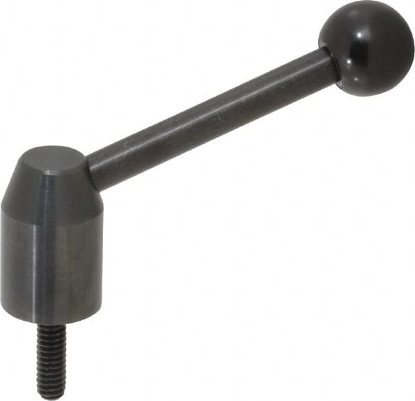 J.W. Winco - 1/4-20, 0.53" Hub Diam, Steel Threaded Stud Adjustable Clamping Handle - Americas Industrial Supply