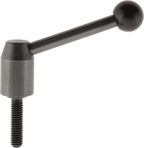 J.W. Winco - 5/16-18, 0.53" Hub Diam, Steel Threaded Stud Adjustable Clamping Handle - Americas Industrial Supply