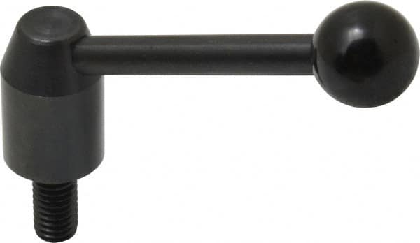 J.W. Winco - 3/8-16, 0.53" Hub Diam, Steel Threaded Stud Adjustable Clamping Handle - Americas Industrial Supply