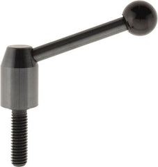 J.W. Winco - 3/8-16, 0.53" Hub Diam, Steel Threaded Stud Adjustable Clamping Handle - Americas Industrial Supply