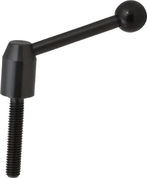 J.W. Winco - 3/8-16, 0.53" Hub Diam, Steel Threaded Stud Adjustable Clamping Handle - Americas Industrial Supply