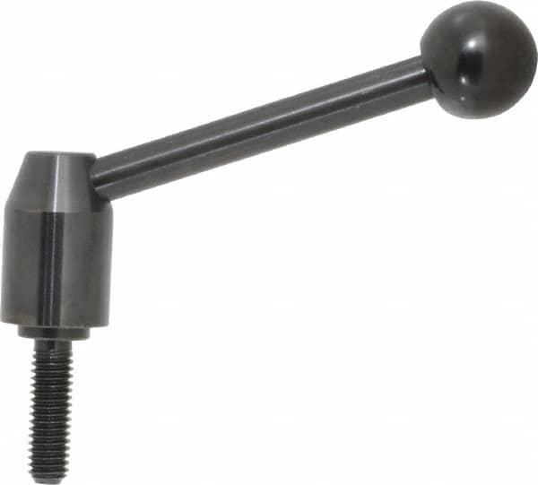 J.W. Winco - 3/8-16, 0.63" Hub Diam, Steel Threaded Stud Adjustable Clamping Handle - Americas Industrial Supply