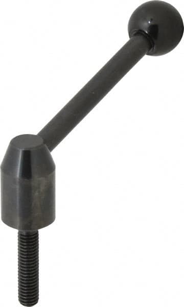 J.W. Winco - 3/8-16, 0.63" Hub Diam, Steel Threaded Stud Adjustable Clamping Handle - Americas Industrial Supply