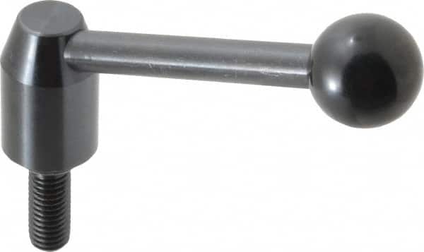 J.W. Winco - 1/2-13, Steel Threaded Stud Adjustable Clamping Handle - 4.33" OAL, 1.91" High - Americas Industrial Supply