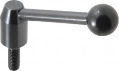 J.W. Winco - 1/2-13, Steel Threaded Stud Adjustable Clamping Handle - 4.33" OAL, 1.91" High - Americas Industrial Supply