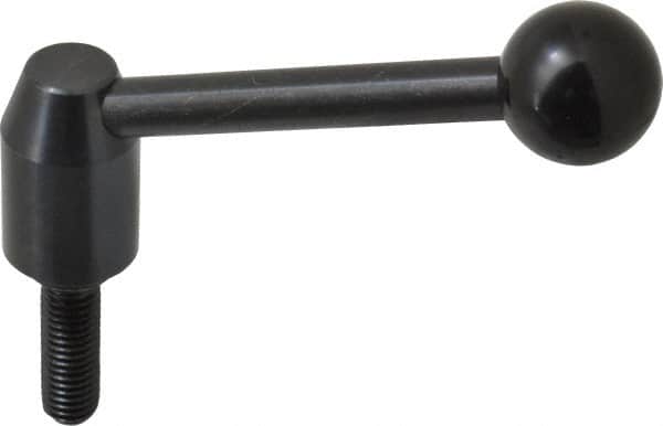 J.W. Winco - 1/2-13, Steel Threaded Stud Adjustable Clamping Handle - 4.33" OAL, 1.91" High - Americas Industrial Supply