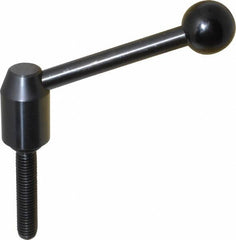 J.W. Winco - 1/2-13, Steel Threaded Stud Adjustable Clamping Handle - 4.33" OAL, 1.91" High - Americas Industrial Supply