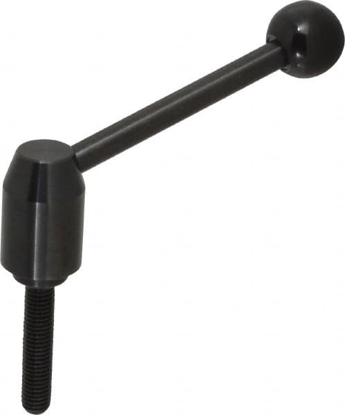 J.W. Winco - 1/2-13, Steel Threaded Stud Adjustable Clamping Handle - 4.88" OAL, 2.17" High - Americas Industrial Supply