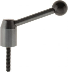 J.W. Winco - M6 x 1.0, 13.5mm Hub Diam, Steel Threaded Stud Adjustable Clamping Handle - 70mm OAL, 33.5mm High - Americas Industrial Supply