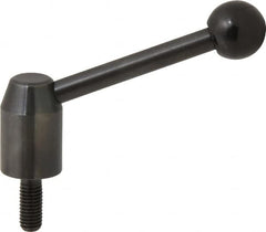 J.W. Winco - M8 x 1.25, 13.5mm Hub Diam, Steel Threaded Stud Adjustable Clamping Handle - 70mm OAL, 33.5mm High - Americas Industrial Supply