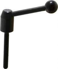 J.W. Winco - M8 x 1.25, 13.5mm Hub Diam, Steel Threaded Stud Adjustable Clamping Handle - 70mm OAL, 33.5mm High - Americas Industrial Supply