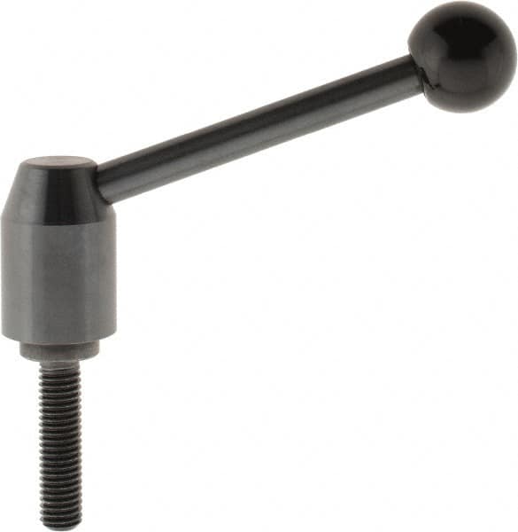 J.W. Winco - M10 x 1.5, 16mm Hub Diam, Steel Threaded Stud Adjustable Clamping Handle - Americas Industrial Supply