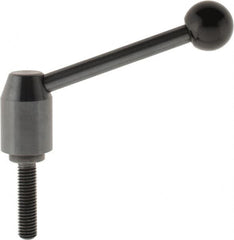 J.W. Winco - M10 x 1.5, 16mm Hub Diam, Steel Threaded Stud Adjustable Clamping Handle - Americas Industrial Supply