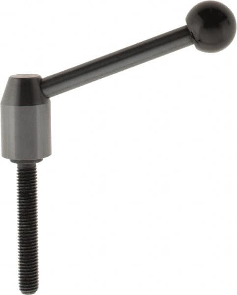 J.W. Winco - M10 x 1.5, 19mm Hub Diam, Steel Threaded Stud Adjustable Clamping Handle - Americas Industrial Supply