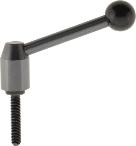 J.W. Winco - M10 x 1.5, 19mm Hub Diam, Steel Threaded Stud Adjustable Clamping Handle - Americas Industrial Supply