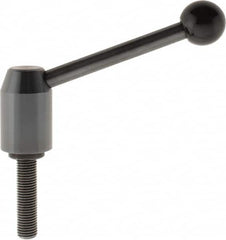 J.W. Winco - M16 x 2.0, 28mm Hub Diam, Steel Threaded Stud Adjustable Clamping Handle - Americas Industrial Supply