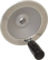 Value Collection - 3.94" Diam, Aluminum Handwheel with Handle - 1.1" Hub Diam - Americas Industrial Supply
