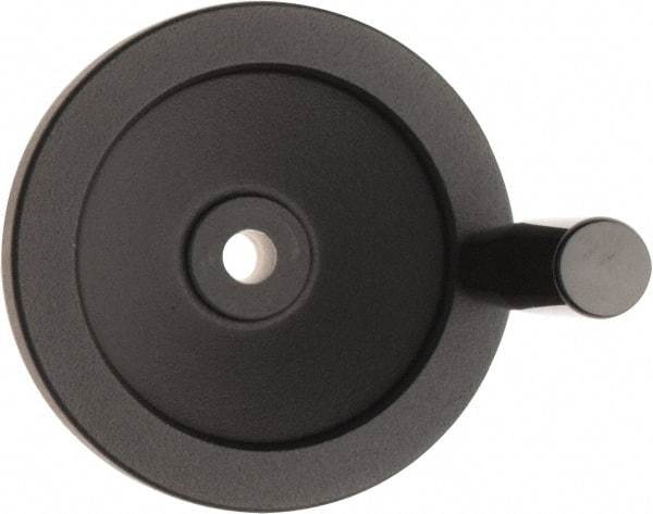 Value Collection - 4.92" Diam, Aluminum Handwheel with Handle - 1.22" Hub Diam - Americas Industrial Supply