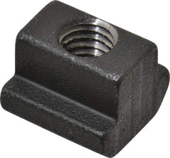 HALDER - M5 Tapped Through T Slot Nut - 5.6mm Slot Width, 10 x 4mm Base Width x Height, 10 x 8mm OAL x Height - Americas Industrial Supply