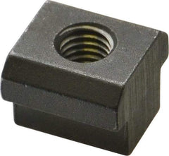 HALDER - M8 Tapped Through T Slot Nut - 11.6mm Slot Width, 18 x 7mm Base Width x Height, 18 x 14mm OAL x Height - Americas Industrial Supply