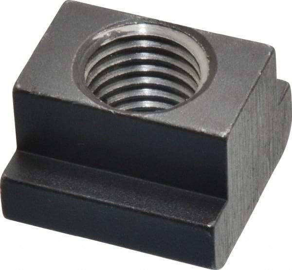 HALDER - M16 Tapped Through T Slot Nut - 17.6mm Slot Width, 28 x 10mm Base Width x Height, 28 x 20mm OAL x Height - Americas Industrial Supply