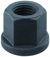 Gibraltar - M20, 37mm Flange Diam, 30mm High, 30mm Across Flats, Flange Nut - Grade 10 Steel, Black Phosphate Finish, 6" Flange Height, DIN 6331 - Americas Industrial Supply