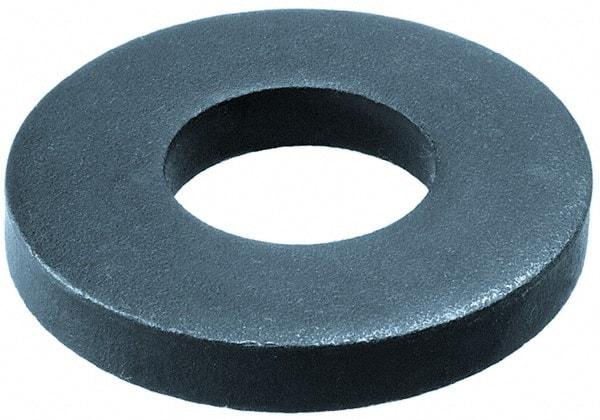 Gibraltar - M22 Screw, Steel Standard Flat Washer - 23mm ID x 50mm OD, 8mm Thick, Black Phosphate Finish - Americas Industrial Supply