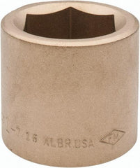 Ampco - 1-7/16", 3/4" Drive, Standard Hand Socket - 6 Points, 2" OAL, Aluminum Bronze - Americas Industrial Supply