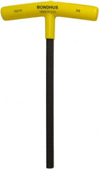 Bondhus - 3/8" Hex, T-Handle Cushion Grip, Hex Key - 9" OAL, Protanium High Torque Steel, Inch System of Measurement - Americas Industrial Supply