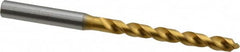 OSG - 6.4008mm 120° Vanadium High Speed Steel Jobber Drill - TiN Finish, Right Hand Cut, Spiral Flute, Straight Shank, 107mm OAL, Standard Point - Americas Industrial Supply