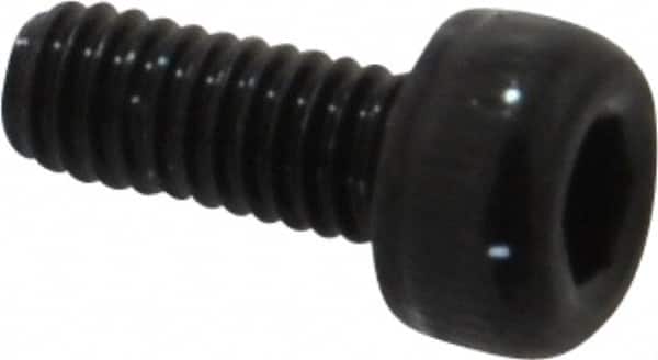 Value Collection - M2.5x0.45 Metric Coarse Hex Socket Drive, Socket Cap Screw - Grade 12.9 Alloy Steel, Black Oxide Finish, Fully Threaded, 6mm Length Under Head - Americas Industrial Supply