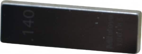 Mitutoyo - 0.14" Rectangular Steel Gage Block - Accuracy Grade 0, Includes Certificate of Inspection - Americas Industrial Supply
