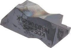 Kennametal - 3062NGD K Grade KC5025, 1.58mm Cutting Width Carbide Grooving Insert - 3.18mm Max Depth of Cut, Left Hand, 0.19mm Corner Radius, TiAlN Finish - Americas Industrial Supply