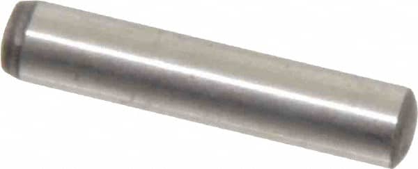 Value Collection - 5mm Diam x 25mm Pin Length Alloy Steel Standard Dowel Pin - C 58-62 Hardness, 9,270 Lb Breaking Strength, 1 Rounded End - Americas Industrial Supply