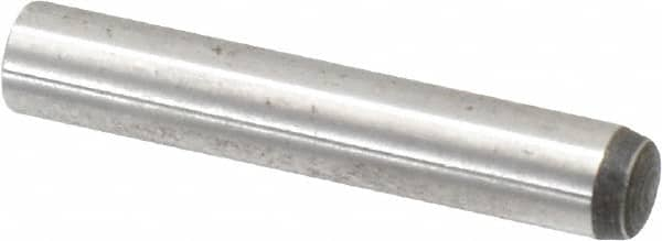 Value Collection - 6mm Diam x 35mm Pin Length Alloy Steel Standard Dowel Pin - C 58-62 Hardness, 13,300 Lb Breaking Strength, 1 Rounded End - Americas Industrial Supply